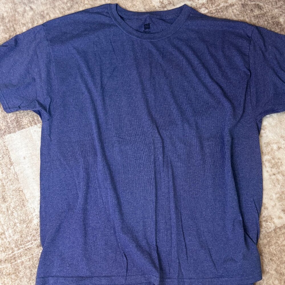 Hanes Premium Fit S/S Cotton T-shirt in Midnight Blue, XL